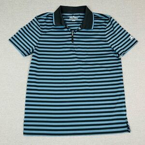 Brooks Brothers Black and Blue Striped Polo Shirt